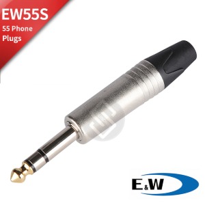 E&amp;W EW55S 55 스테레오 커넥터 1/4인치 TRS 폰 플러그
