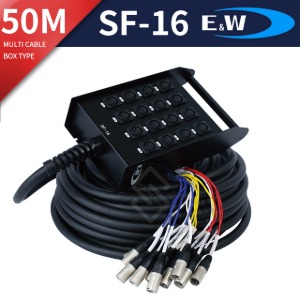 E&amp;W SF-16 50M 16채널 멀티박스 케이블 50미터 완제품